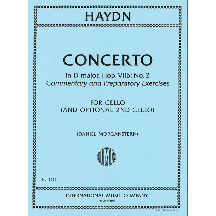 Concerto in D Major for cello with commentary, preparatory exercises and optional 2nd cello; Franz Joseph Haydn