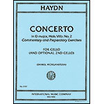 Concerto in D Major for cello with commentary, preparatory exercises and optional 2nd cello; Franz Joseph Haydn (International)