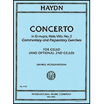 Concerto in D Major for cello with commentary, preparatory exercises and optional 2nd cello; Franz Joseph Haydn