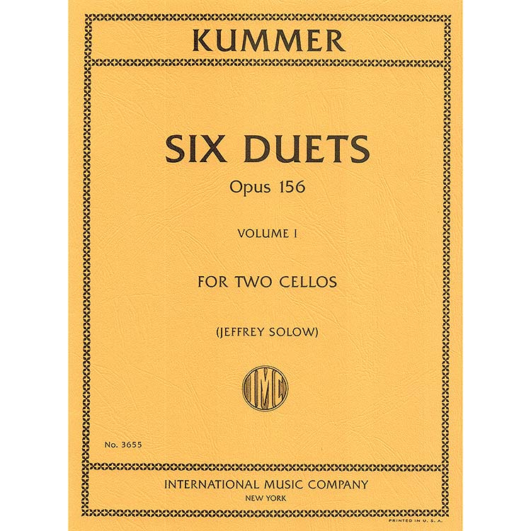 Six Duets, op.156, book 1, cellos (Solow); Friedrich Kummer (Int)