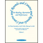 Rounds and Canons, piano part with violin, viola, cello parts, book 1