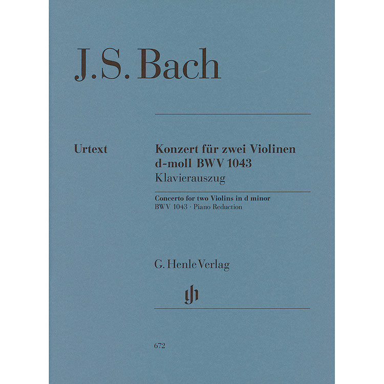 Double Concerto in D Minor, BWV 1043 , 2 violins and piano (urtext); Johann Sebastian Bach (Henle)