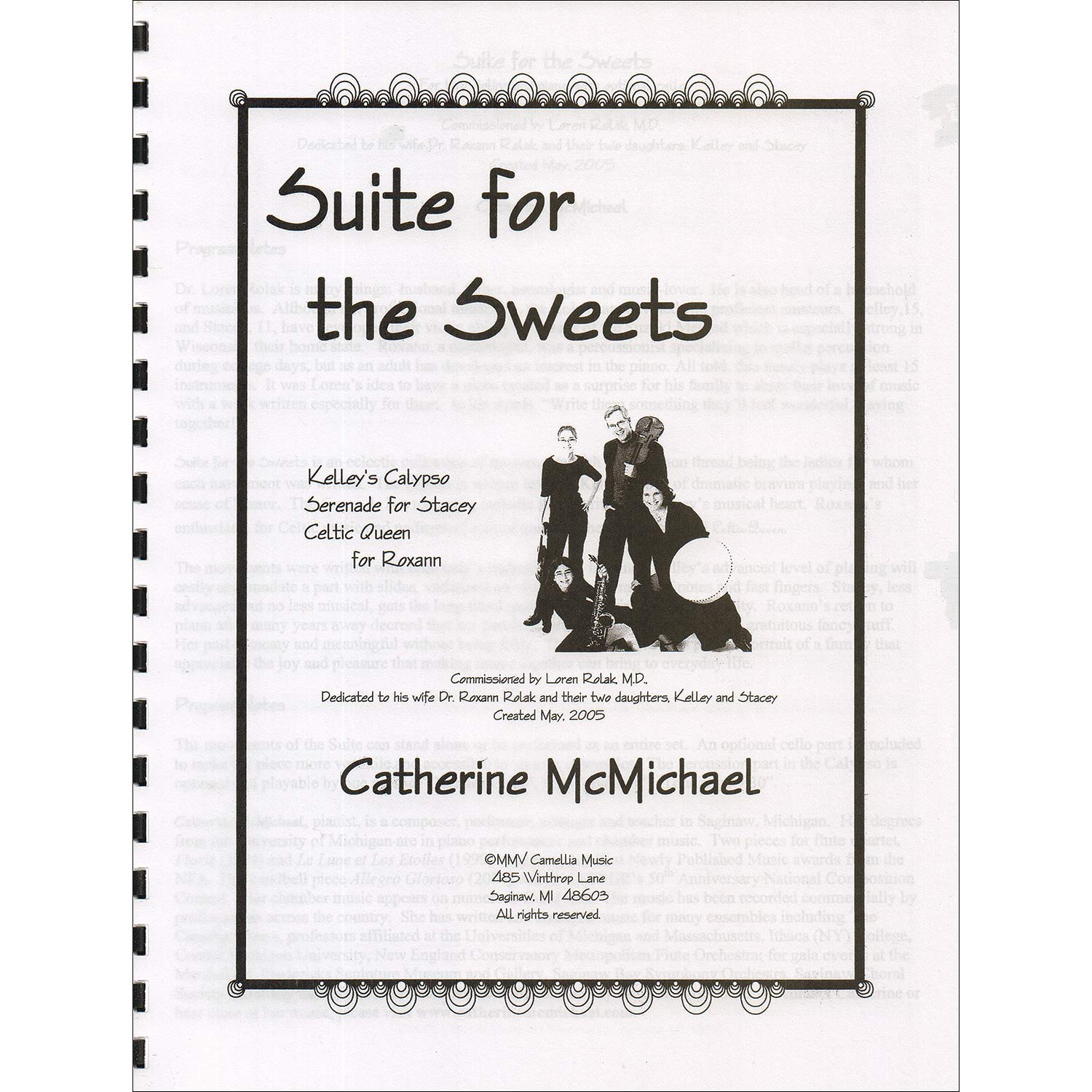 Suite for the Sweets, 2 violins and piano, with optional cello