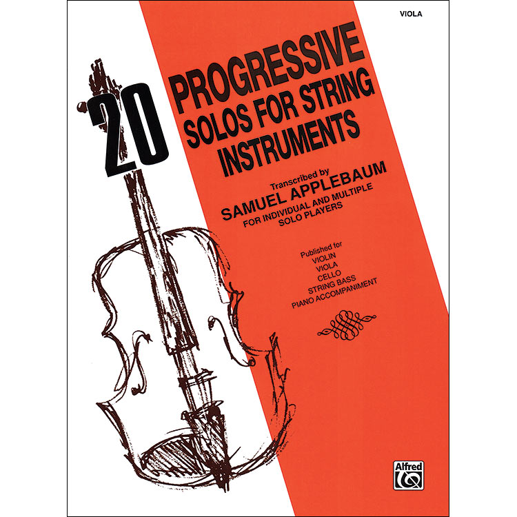 Twenty Progressive Solos, Viola; Samuel Applebaum (Alfred)