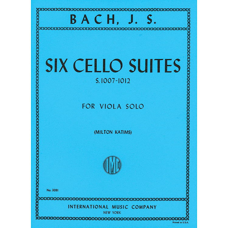 Six Cello Suites for Viola BWV 1007-12  (Katims); Johann Sebastian Bach (International)