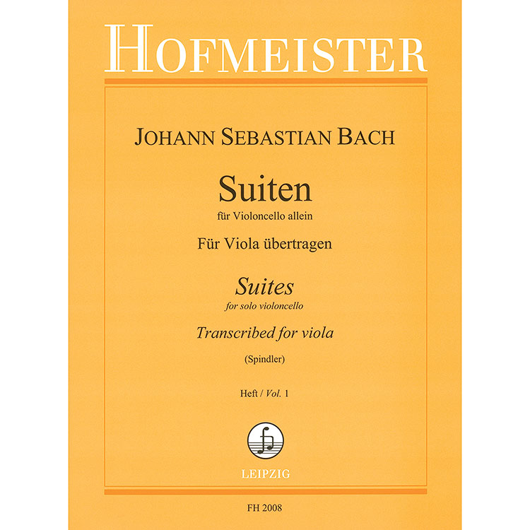 Six Cello Suites for Viola, volume 1, BWV 1007-9; Johann Sebastian Bach (Friederich Hofmeister)
