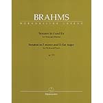 Sonatas, op. 120 (1 & 2) in F Minor and E-Flat Major for viola and piano (urtext); Johannes Brahms (Barenreiter Verlag)