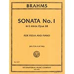 Sonata  in E Minor,op. 38,viola and piano (originally for. cello); Johannes Brahms (International)