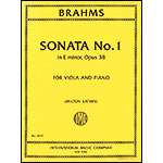 Sonata  in E Minor,op. 38,viola and piano (originally for. cello); Johannes Brahms (International)