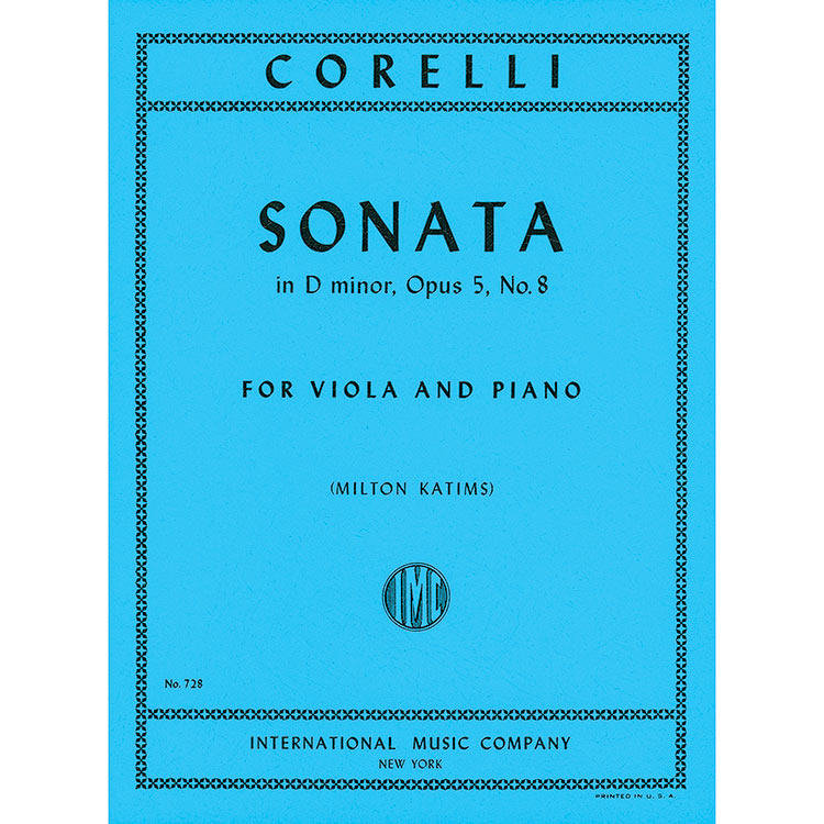 Sonata in D minor, Op.5/8 for viola and piano; Arcangelo Corelli