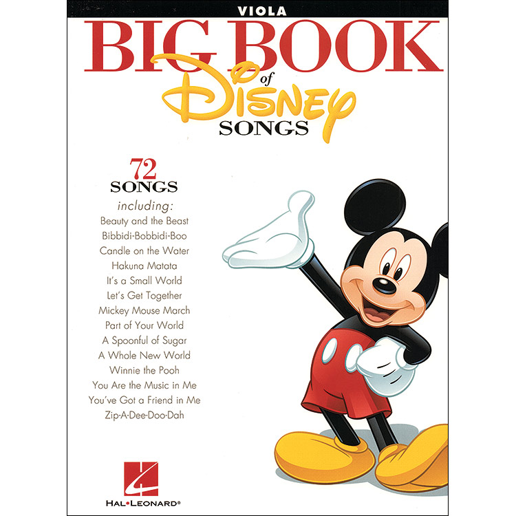 The Big Book Of Disney Songs, for viola (Hal Leonard)