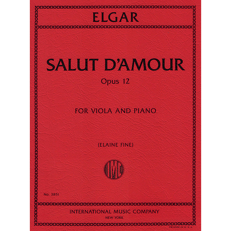 Salut d'Amour, opus 12 for viola and piano; Edward Elgar (International)