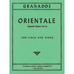 Orientale for viola and piano; Enrique Granados (International Music)