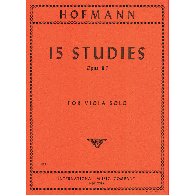 15 Studies, opus 87 for viola solo; Richard Hofmann (International Music Company)