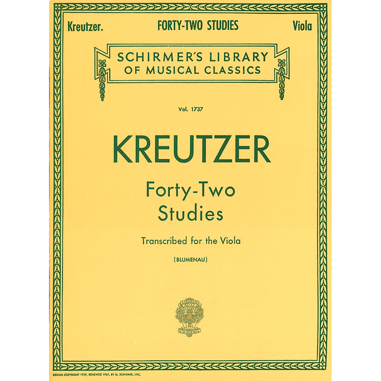 42 Studies, viola; Kreutzer (Sch)
