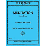 Meditation from "Thais" for viola and piano; Jules Massenet