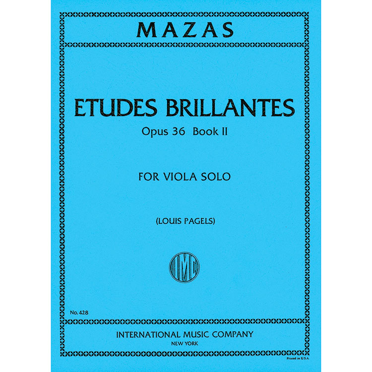 Etudes Brillantes, op.36, book 2, Viola; Jacques-Fereol Mazas (International)