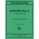 Sonata No. 2 in D Major, Op.58 for viola and piano; Felix Mendelssohn