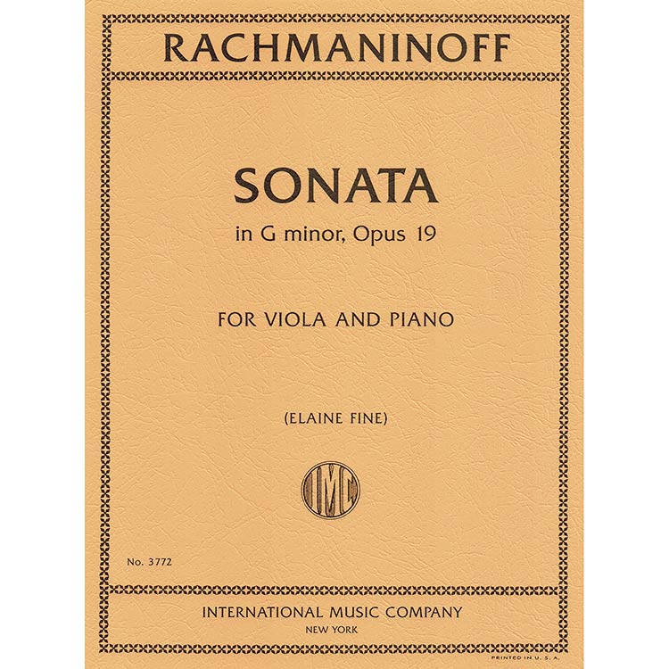 Sonata in G Minor, op. 19, viola and piano; Sergei Rachmaninoff (International)
