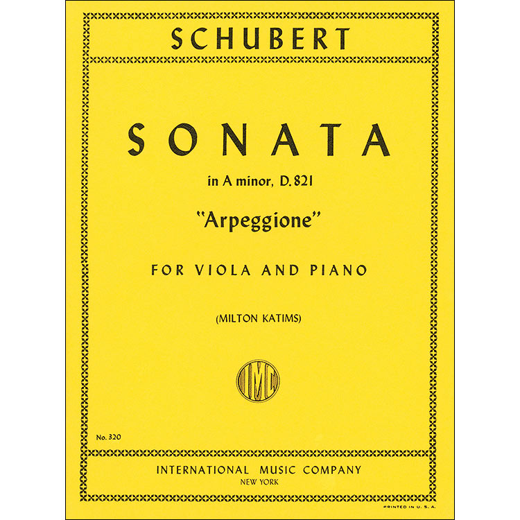 Sonata 'Arpeggione' D. 821, viola and piano; Franz Schubert (International)