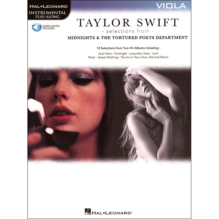 Selections from Midnights & The Tortured Poets Department by Taylor Swift, for viola with play-along online audio