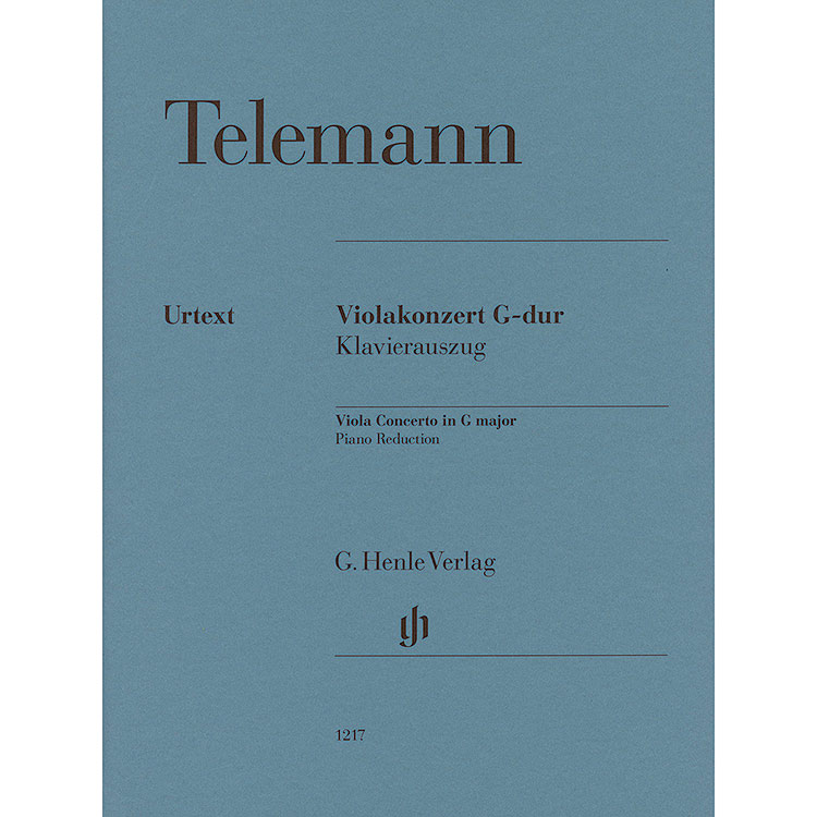 Concerto in G Major for viola and piano (urtext); Georg Philipp Telemann (G. Henle Verlag)