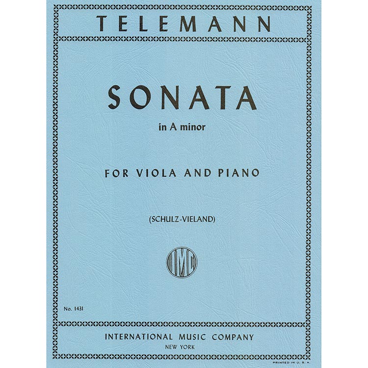 Sonata in A Minor for viola and piano; Georg Philipp Telemann (International)