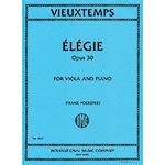 Elegie, opus 30 for viola and piano; Henri Vieuxtemps (International Music)
