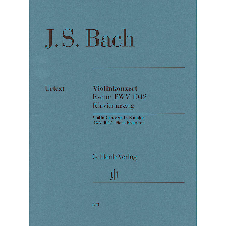 Concerto No. 2 in E Major, BWV 1042 for violin and piano; Johann Sebastian Bach (Henle)