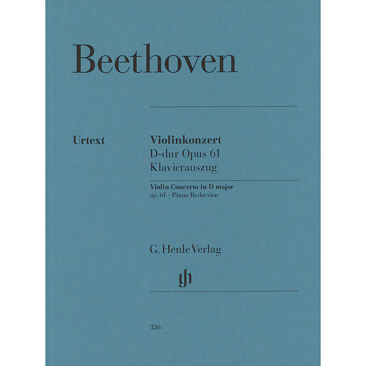 Concerto in D Major, Op.61, for violin and piano (urtext); Ludwig van Beethoven