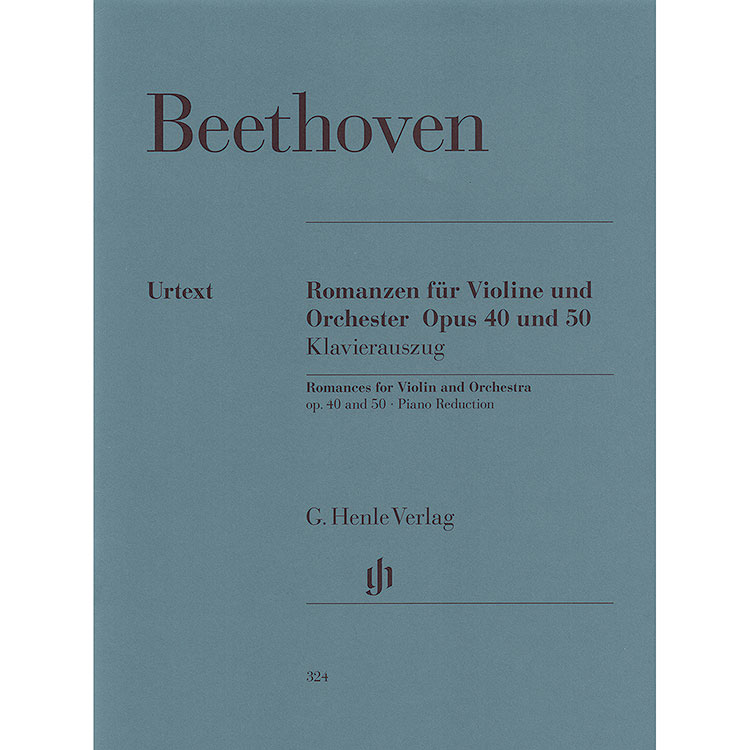 Two Romances in F Major & G Major, opp. 40 & 50, for violin and piano (urtext); Beethoven (Henle)