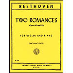 Two Romances in F Major and G Major, opp. 40 & 50 for violin and piano; Ludwig van Beethoven