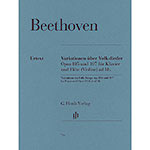 Variations on Folk Songs, opp. 105 and 107 for piano with flute or violin ad lib.; Ludwig van Beethoven