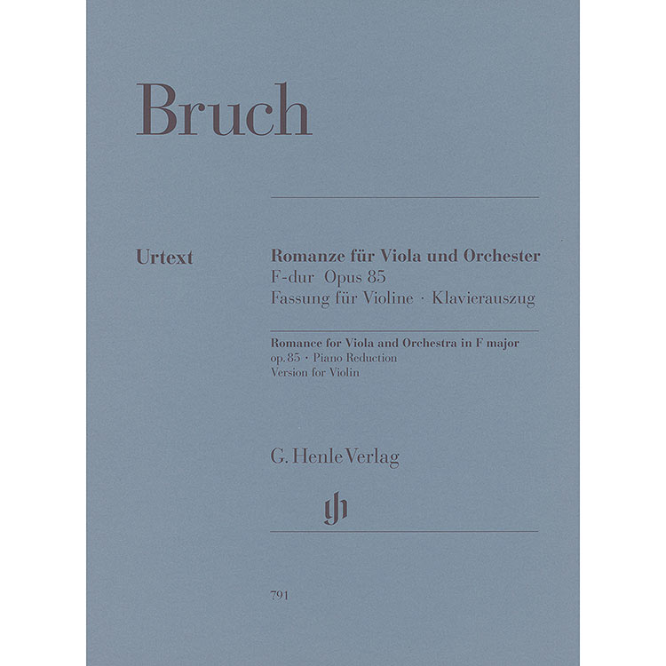 Romance, Op.85, for violin and piano (urtext); Max Bruch