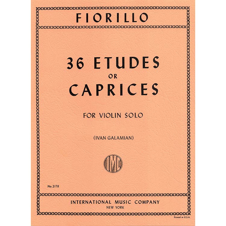 Thirty-Six Etudes for violin; Federigo Fiorillo (International)
