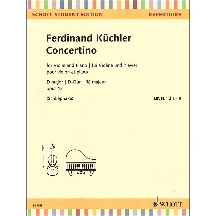 Concertino in D major, for violin and piano; Ferdinand Kuchler (Schott