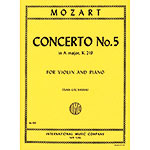 Concerto No. 5 in A Major, K.219, for violin and piano; Wolfgang Amadeus Mozart