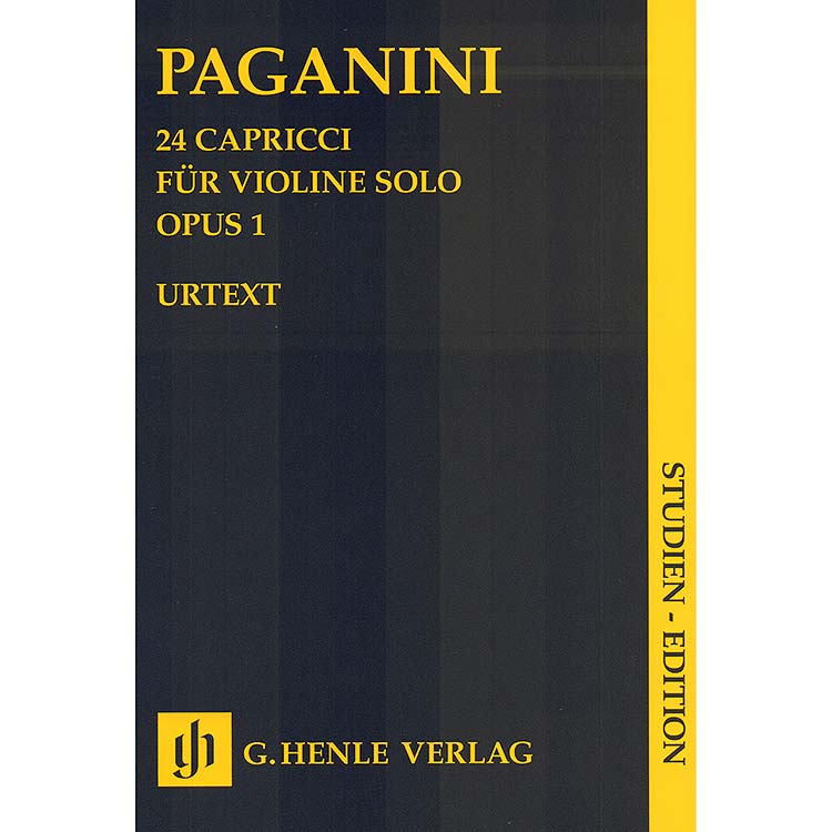 Twenty-Four Caprices for Solo Violin, study score (urtext); Nicclo Paganini (G. Henle Verlag)