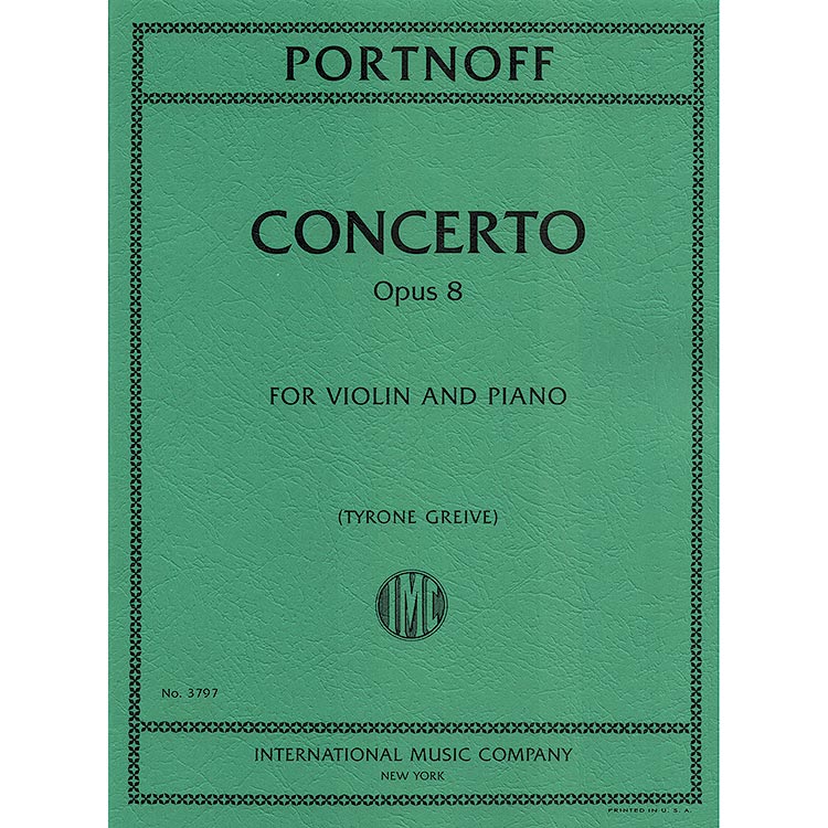 Concerto, opus 8 for violin and piano; Leo Portnoff (International)