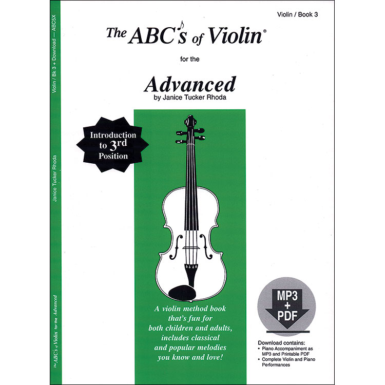 ABCs of Violin, Book 3 (Advanced), with online access; Janice Tucker Rhoda (Carl Fischer)