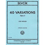 Forty Variations, opus 3 for violin solo; Otakar Sevcik (International)