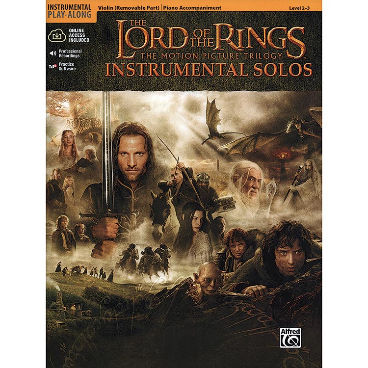 The Lord of the Rings Trilogy, violin/piano, with online audio access; Howard Shore (Alfred Publishing)