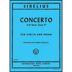 Concerto in D Minor, Op. 47 for violin and piano by Jean Sibelius