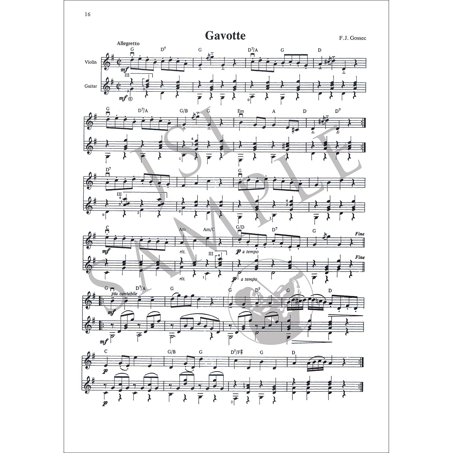 21 Pieces for Violin with Guitar Suzuki Carriage House Violins