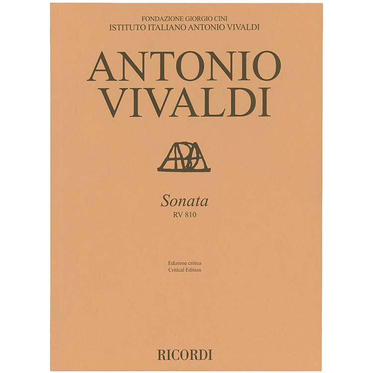 Sonata in D Major, RV 810, violin and cello, (critical edition) parts and score; Antonio Vivaldi (Ricordi)