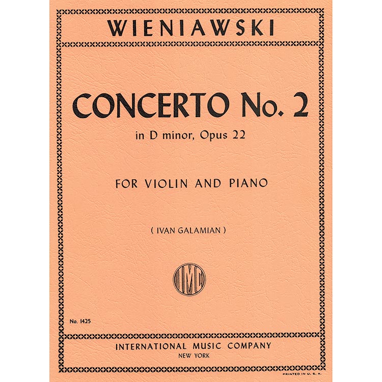 Concerto No. 2 in D Minor, op. 22, violin and piano; Henryk Wieniawski (International)
