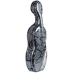 Accord Hybrid 4/4 Medium Cello Case, Bach Manuscript design