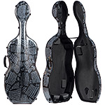 Accord Hybrid 4/4 Medium Cello Case, Bach Manuscript design