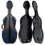 Accord Standard 3-D Blue 4/4 Medium Size Cello Case with Gray Interior