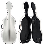 Accord Ultralight White 4/4 Medium Size Cello Case with Gray Interior
